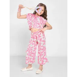 Pantaloons Junior Girls Blushing Bride Floral Print Pants-picture-13