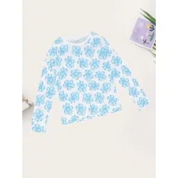 Pantaloons Junior Girls Bright White Floral Print T-Shirt-picture-39