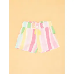 Pantaloons Junior Girls Bright White Shorts image 3