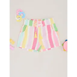 Pantaloons Junior Girls Bright White Shorts image 1