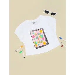 Pantaloons Junior Girls Bright White T-Shirts-picture-22