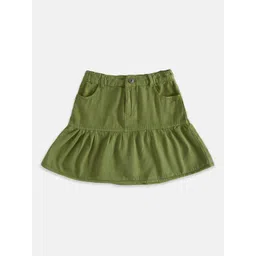Pantaloons Junior Girls Cotton A-Line Above Knee Skirt-picture-10