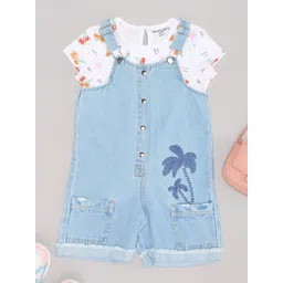 Pantaloons Junior Girls Cotton Printed Pinafore Dress-picture-45