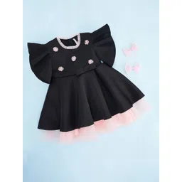 Pantaloons Junior Girls Cotton Round Neck A-line Dress-picture-42