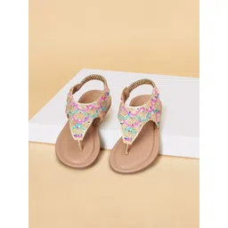 Pantaloons Junior Girls Embellished T-Strap Flats-picture-40