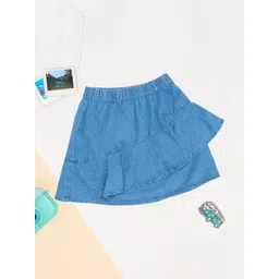 Pantaloons Junior Girls Flared Cotton Mini Skirt-picture-27