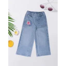 Pantaloons Junior Girls Flared Mid-Rise Light Fade Jeans-picture-29