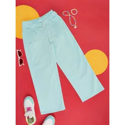 Pantaloons Junior Girls Flared Pure Cotton Parallel Trousers-picture-27