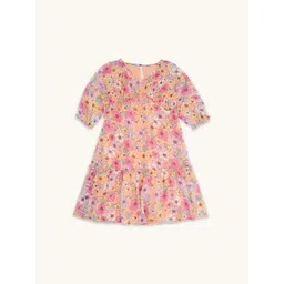 Pantaloons Junior Girls Floral A-Line Cotton Dress-picture-45