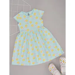 Pantaloons Junior Girls Floral Print Fit & Flare Cotton Dress-picture-12