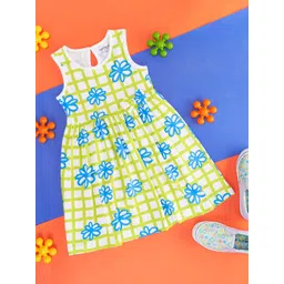 Pantaloons Junior Girls Floral Printed Cotton Fit & Flare Dress-picture-33