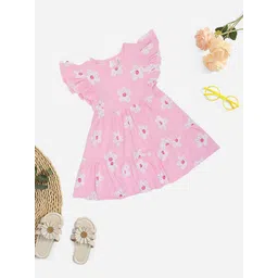 Pantaloons Junior Girls Floral Printed Cotton Fit & Flare Dress-picture-20