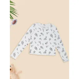 Pantaloons Junior Girls Floral Printed Cotton Regular Fit T-shirt-picture-18