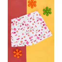 Pantaloons Junior Girls Floral Printed Mid Rise Cotton Shorts-picture-18