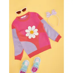 Pantaloons Junior Girls Floral Printed Pullover-picture-10