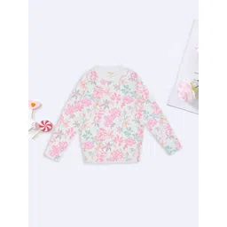Pantaloons Junior Girls Floral Printed Round Neck Pullover-picture-28