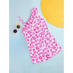 Pantaloons Junior Girls Floral Printed Ruffled Cotton Basic Jumpsuit-picture-36