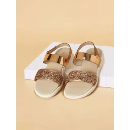 Pantaloons Junior Girls Gold Casual Wear Sandal-picture-13