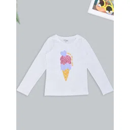Pantaloons Junior Girls Graphic Printed Round Neck Cotton T-shirt-picture-16