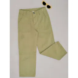 Pantaloons Junior Girls Green Eyes Cotton Solid Trousers & Pants-picture-24