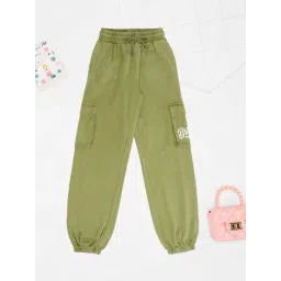 Pantaloons Junior Girls Green Eyes Joggers-picture-23