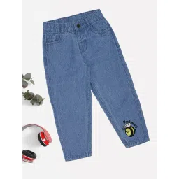 Pantaloons Junior Girls Medium Blue Embroidery Jeans-picture-25