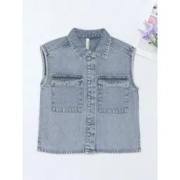 Pantaloons Junior Girls Medium Blue Top-picture-24