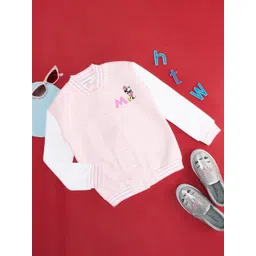 Pantaloons Junior Girls Minnie Mouse Printed  Front-Open Sweatshirt-picture-25