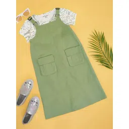 Pantaloons Junior Girls Mistletoe Cotton Printed Casual Dresses-picture-11