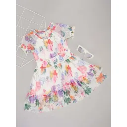 Pantaloons Junior Girls Multicolor Floral Casual Dresses-picture-12