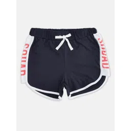 Pantaloons Junior Girls Navy Blue Solid Shorts-picture-20