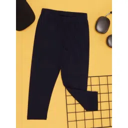 Pantaloons Junior Girls Navy Cotton Leggings-picture-20