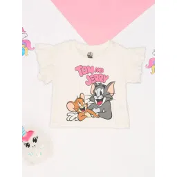 Pantaloons Junior Girls Off-White T-Shirt-picture-36