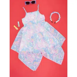 Pantaloons Junior Girls Orchid Bloom Printed Casual Dresses-picture-30