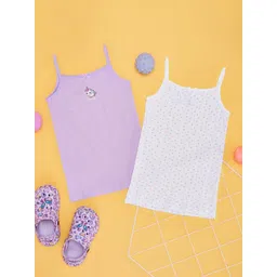 Pantaloons Junior Girls Pack Of 2 Printed Cotton Camisoles-picture-23