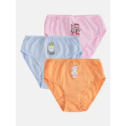 Pantaloons Junior Girls Pack Of 3 Printed Cotton Basic Briefs-picture-10