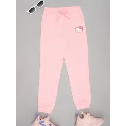 Pantaloons Junior Girls Pink Cotton Solid Joggers-picture-29
