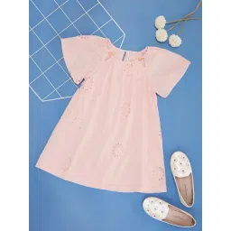 Pantaloons Junior Girls Pink Solid Dress-picture-48