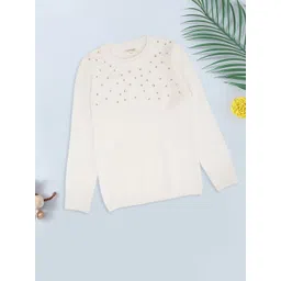 Pantaloons Junior Girls Pullover with Embellished Detail-picture-32