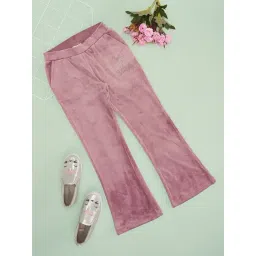 Pantaloons Junior Girls Purple Polyester Solid Pants-picture-42