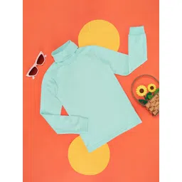 Pantaloons Junior Girls Ribbed Turtle Neck Thermal Tops-picture-36