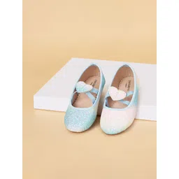 Pantaloons Junior Girls Round Toe Textured Ballerinas with Bows Flats-picture-49