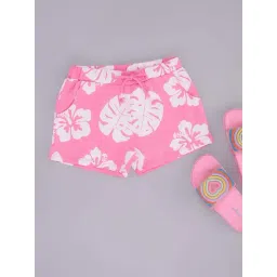Pantaloons Junior Girls Sachet Pink Cotton Printed Shorts-picture-38