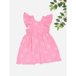 Pantaloons Junior Girls Sachet Pink Printed Dress-picture-30