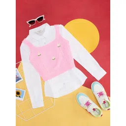 Pantaloons Junior Girls Self Design Acrylic Top-picture-37