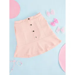 Pantaloons Junior Girls Self-Design Cotton Peplum Knee-LengthSkirt-picture-30