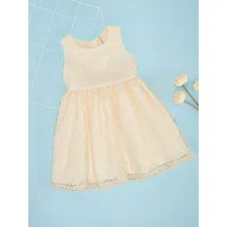 Pantaloons Junior Girls Self Design Fit & Flare Dress-picture-50