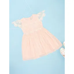 Pantaloons Junior Girls Self Design Fit & Flare Knee Length Dress-picture-39