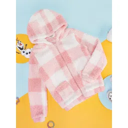 Pantaloons Junior Girls Self Design Hooded Front-Open Sweatshirt-picture-23