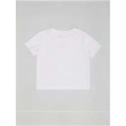 Pantaloons Junior Girls Self Design Round Neck Cotton T-shirt-picture-49